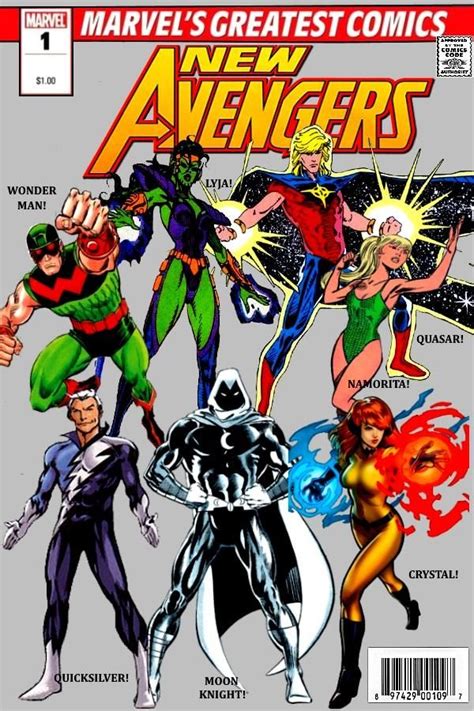 The Cover To New Avengerss Comic Book Featuring Many Different