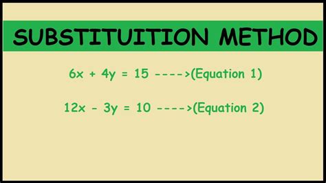 How To Solve Simultaneous Equation Using Substitution Method