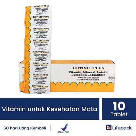 Jual Retivit Plus Kaplet Suplemen Kesehatan Mata Lifepack