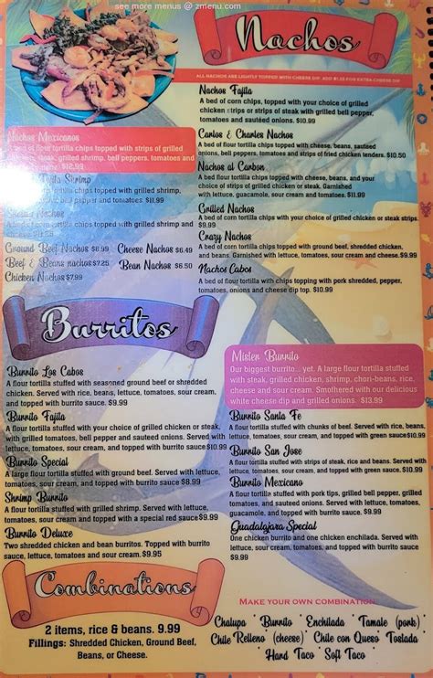 Online Menu Of Cabos San Lucas Restaurant Moulton Alabama 35650 Zmenu