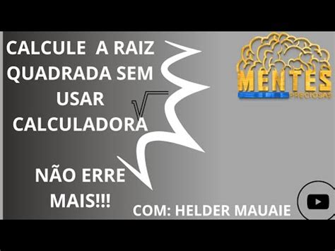 Cálculo de raíz quadrada usando Algorítmo da raíz quadrada YouTube