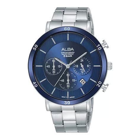 Jual Alba Jam Tangan Pria Alba Prestige AT3F65X1Â Chronograph Men Blue