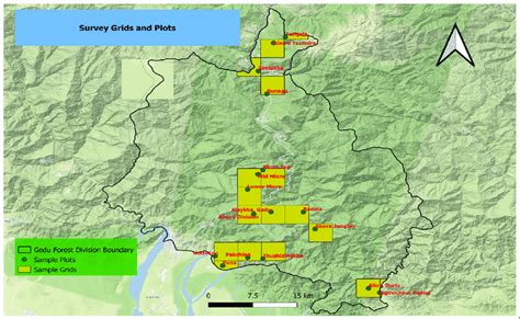 Map Showing Vegetation Survey Sample Plots Download Scientific Diagram