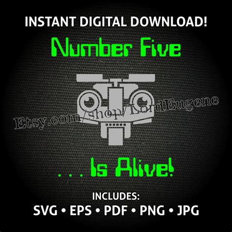 Johnny 5 Short Circuit is Alive Digital Clipart SVG PNG EPS and More