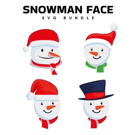 Snowman Face SVG – MasterBundles