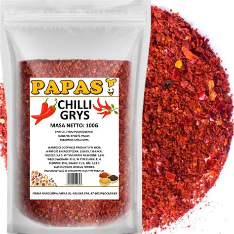 Chilli Grys G Papryka Ostra Aromatyczna Jako Papas