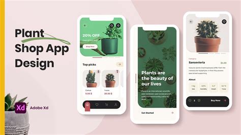 Plant App Ui Design Plant Shop Mobile Ui Design Wireframe Prototype