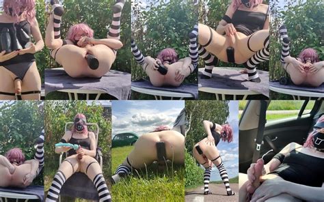 Risky Blindfolded With Body Writing Close To A Busy Road And Cumshot Shemale Porn XHamster