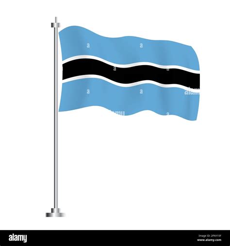 Botswana Flag. Isolated Wave Flag of Botswana Country. Vector ...