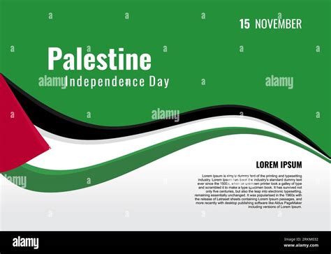 Save Palestine Independence Day Greeting Card Template For