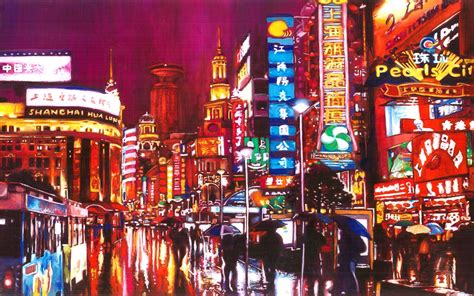 painting, City, Shanghai HD Wallpapers / Desktop and Mobile Images & Photos