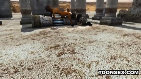 Sexy 3D Lesbian Licking A Black Babe S Pussy