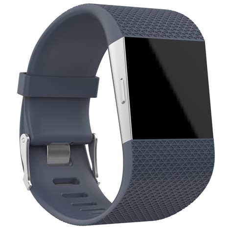 Rhombus Texture Adjustable Sport Wrist Strap For FITBIT Surge Navy