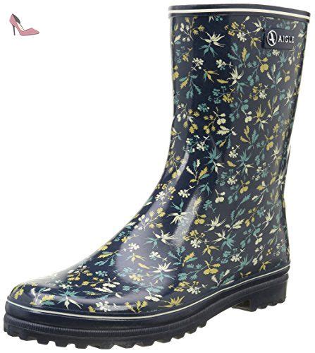 Aigle Venise Bottillon Print Botte De Pluie Femme Multicolore