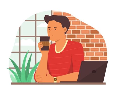 Vecteurs et illustrations de Pause cafe au travail en téléchargement