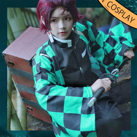 Tanjiro Kamado Costume Halloween Tanjiro Cosplay Outfit Full Set Nalagila