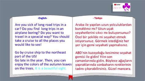 İngilizce Türkçe Hikayeler Kısa İngilizce Dinleme Alıştırmaları