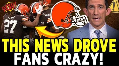 Excellent News Has Just Been Confirmed Cleveland Browns News Today