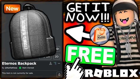 Free Accessory How To Get Klossette X Eternos Backpack Roblox