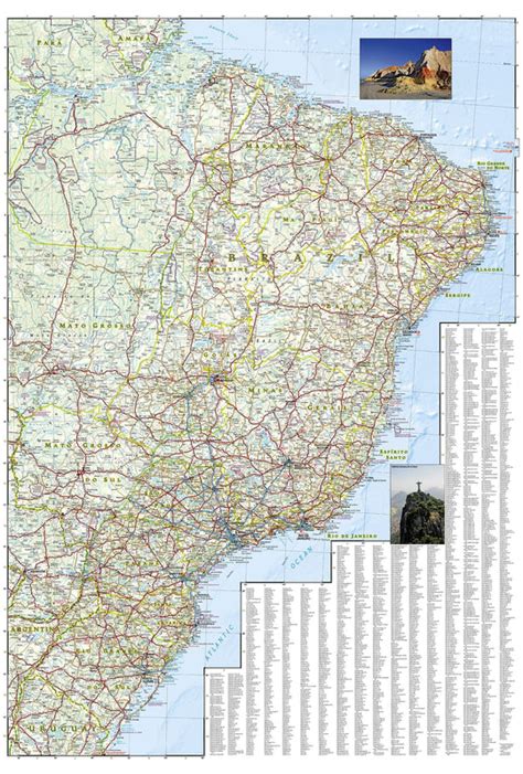 Road Map Brazil National Geographic Mapscompany Travel And