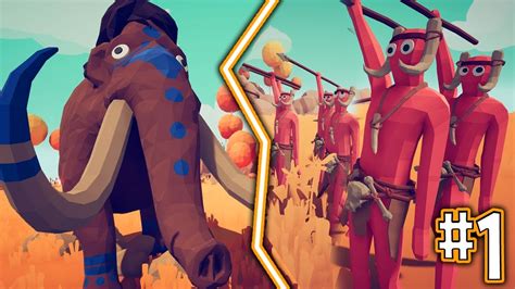 Mammoth Vs Angry Spear Men Totally Accurate Battle Simulator Youtube