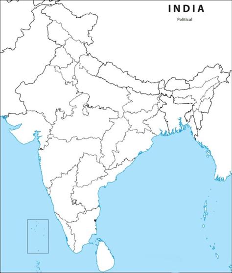 Political Maps - Outline -India - Online Stationery Trivandrum