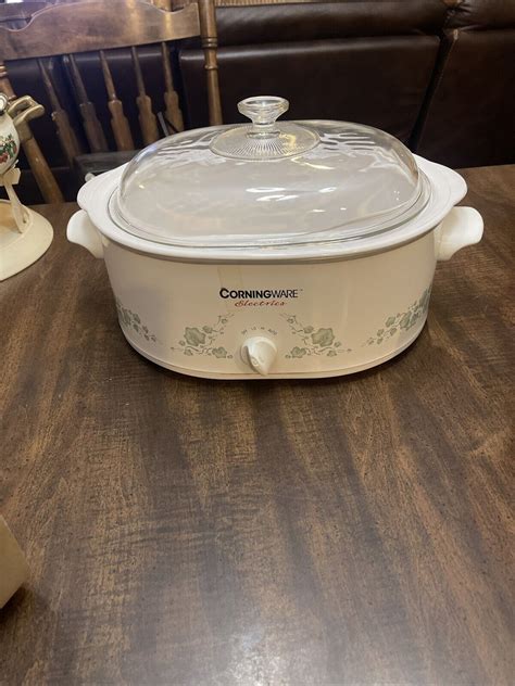 Vintage Corningware Electrics Slow Cooker Crock Pot Sco Qt