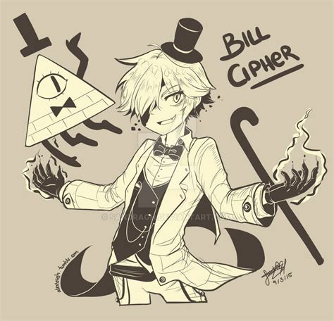 Bill Cipher Human Version By Sandragh On Deviantart