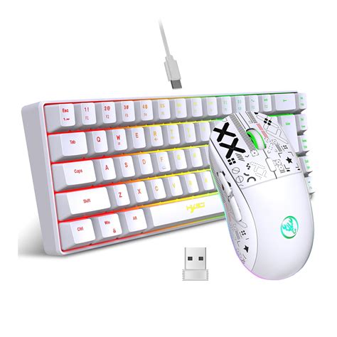 Hxsj Wired Gaming Keyboard And Mouse Combo Rgb Streamer Mini Keyboard