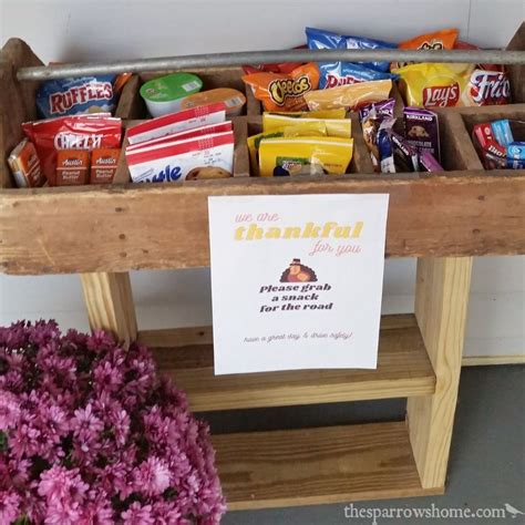 Delivery Driver Porch Snacks Printable