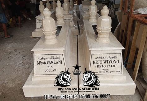 Harga Kijing Makam Islam Model Mataram Tunggal Bahan Marmer Marmer