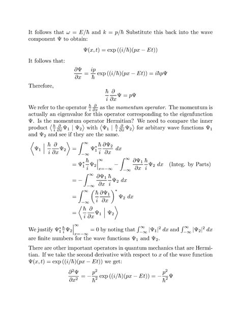 Hilbert Space 11 Mathematical Background Pages For PS405 Taught By