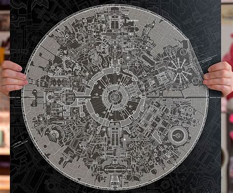 Death Star Blueprints Poster - The Interwebs Store