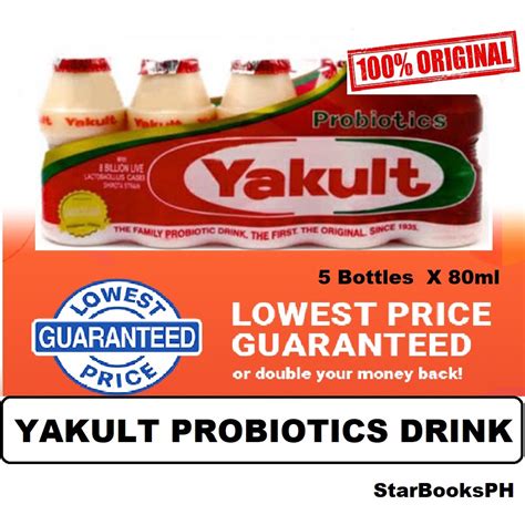 Yakult Probiotics Original 5 X 80ml Expiration Mar 10 2022 Shopee Philippines