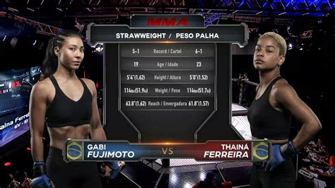 [amateur Strawweight Bout] Thainá Ferreira Vs Gabriela Fujimoto Full Fight With Finish