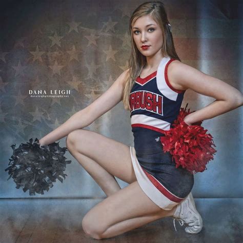 Cheerleader Portrait Cheer Pose Sports Poster Senior Cheer Banner Cheerleading Senior