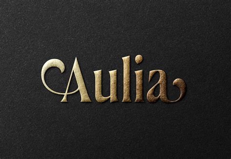 Premium PSD Luxury Golden Logo Mockup On Black Paper