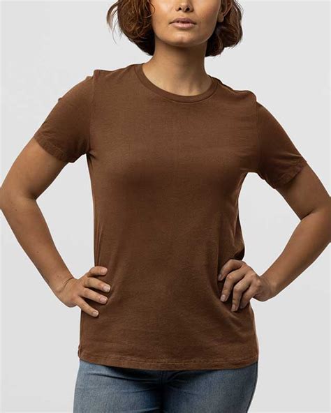 Shop Coffee Brown Women's Plain T-shirt Online India | Free Shipping 2022