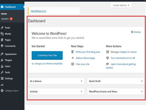 How To Use Wordpress Dashboard