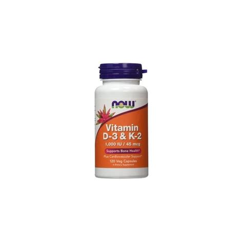 Now Foods Vitamina D3 & K2 - 120 Capsule - eMAG.ro