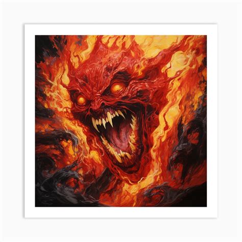 Fire Demon Art Print by David Arts - Fy