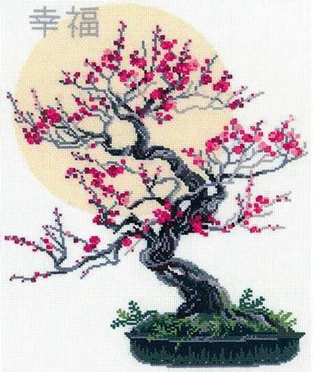 Riolis Bonsai Of Sakura Wish Well Cross Stitch Kit 1036 123Stitch