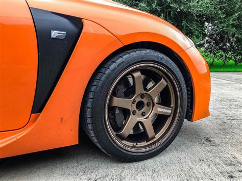 Lexus Rc F Orange With Bronze Rays Volk Te37 Ultra Wheel Front