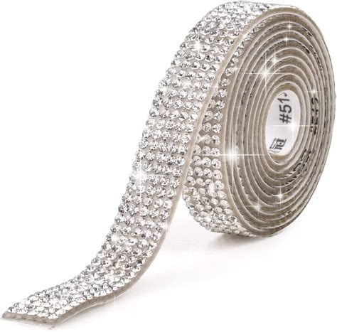 Crystal Rhinestone Diamond Ribbon Strips 2 Yards Rhinestone Stickers