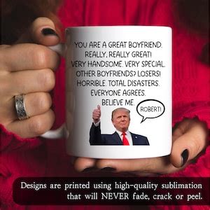 Funny Trump Boyfriend Mug, Trump Gifts for Boyfriend, Personalized ...