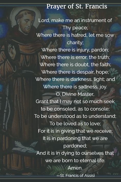 Lord Make Me An Instrument Of Thy Peace —st Francis Of Assisi Prayers For Healing Positive