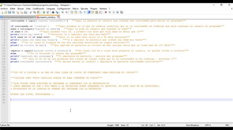 mi primer programa en Python Básico vídeo 1 YouTube