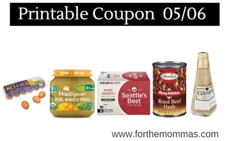 Printable Coupon Roundup Save On Happy Baby Seattle Hormel More