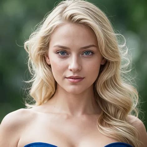 Curvy Blonde With Blue Image Free AI Girls Generator Makepix