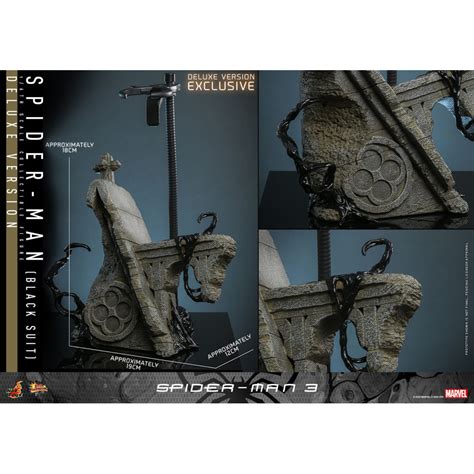 Hot Toys Marvel Spider Man 3 Spider Man Black Suit Deluxe Figurine